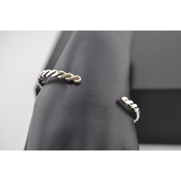 Native American Navajo Sterling Silver Turquoise Bracelet Cuff By Sadie Jim - Picture 2 of 3